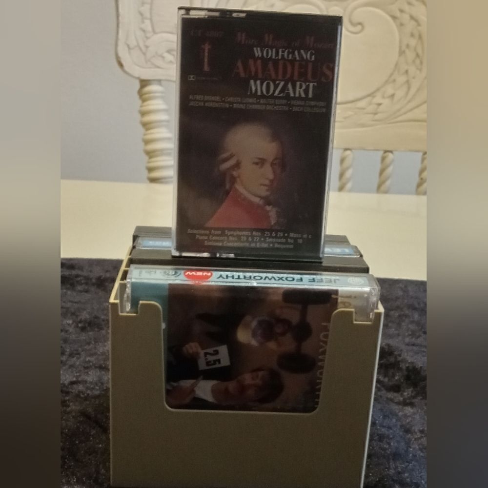 Lot of 4 Vintage Cassette Tapes - Comedy and Classical MusicThis lot includes